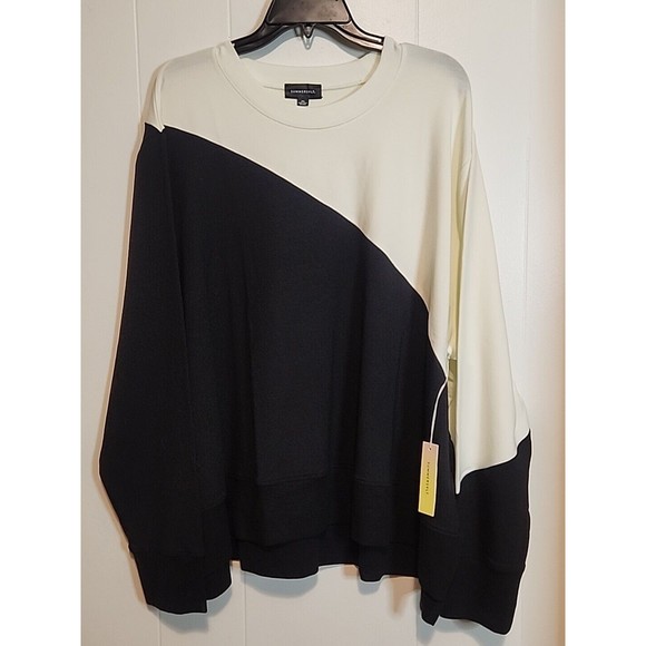 Summersalt Tops - Summersalt The Softest Pullover Women Long Sleeve Black /White   Size 2XL
